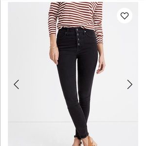 Madewell 10"High-Rise Skinny Jeans Blk:Button-Thru